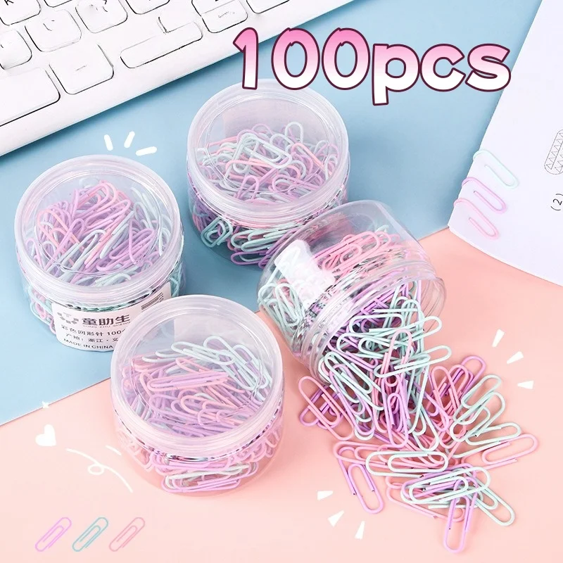 

28 мм скрепка для бумаг креативная цветная скрепка Morandi металлическая переплет финансовые канцелярские товары 100 шт./кор.