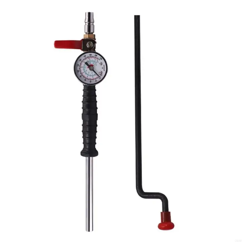 G99F Wytrzymał stalowy miernik inflatorów oponowych Zestaw do pielęgnacji opon motocyklowych do pojazdu