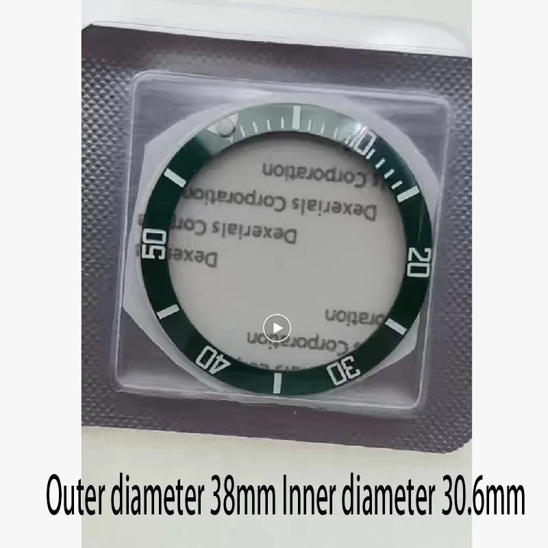 111345Fot R green watch ceramic ring dial ring digital scale outer ring with adhesive backing outer diameter 38mm