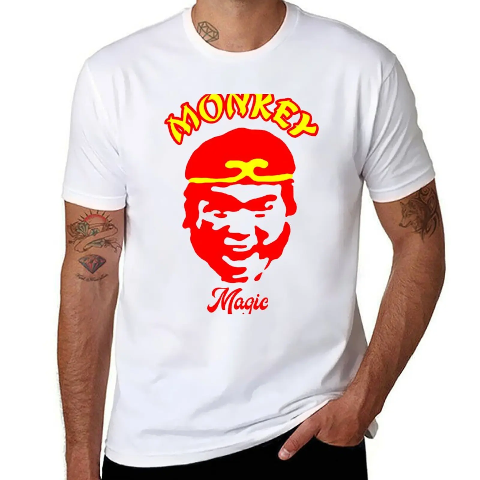 

MONKEY MAGIC. RED/YELLOW. T-Shirt plus size clothes vintage t shirts black t shirts for men
