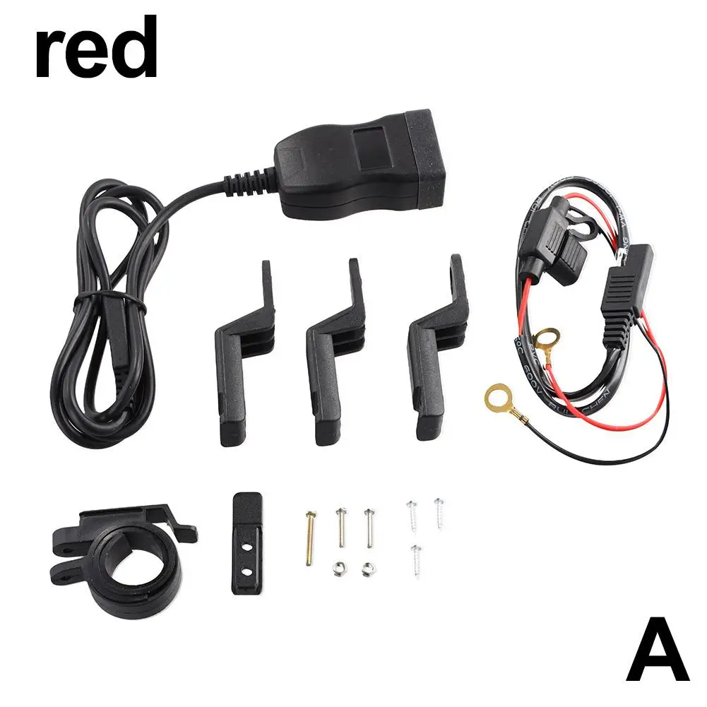 Waterproof Motorcycle USB Fast Charger With Type C Port Socket Connector - Digital Voltmeter Cell Mobile Charger Accessory