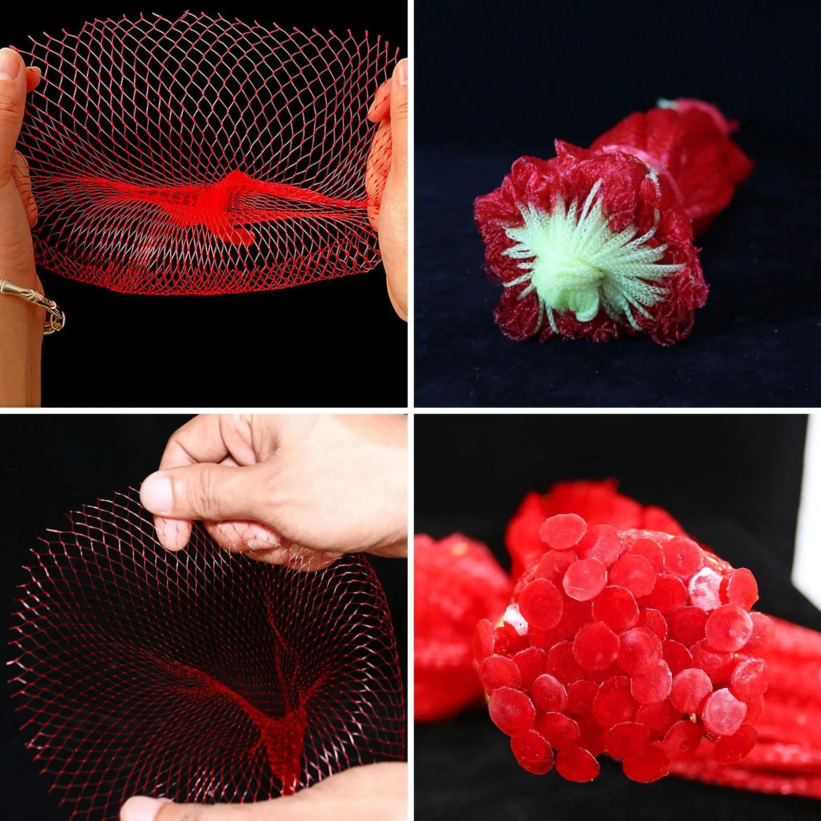 100pcs/set Heavy-duty Plastic Garden Netting For Watermelon Cucumbers Vertical Planting And Hammock With Straps 35-60cm Long