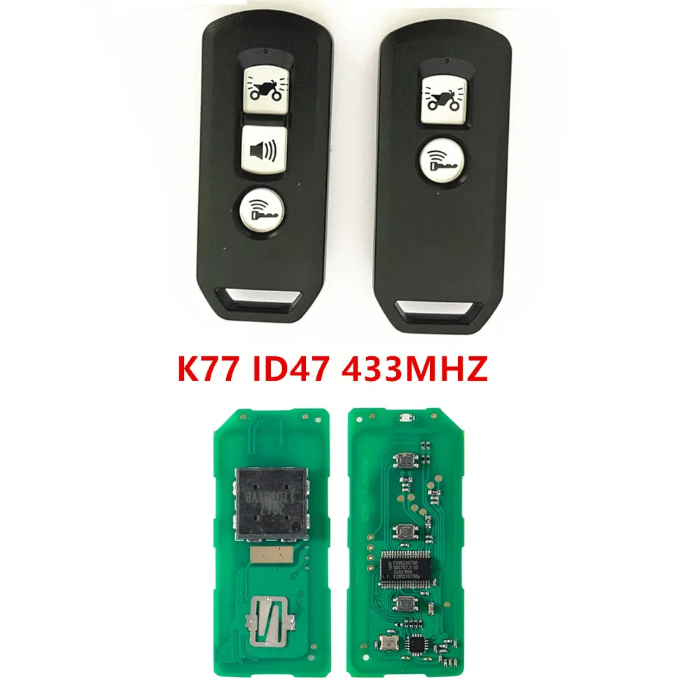 1PCS K77 Motorcycle Remote Key ID47 CHIP 433/434MHz for Honda Motorcycle Scooter K35V3 ADV SH 150 Forza 300 125 PCX150 2018