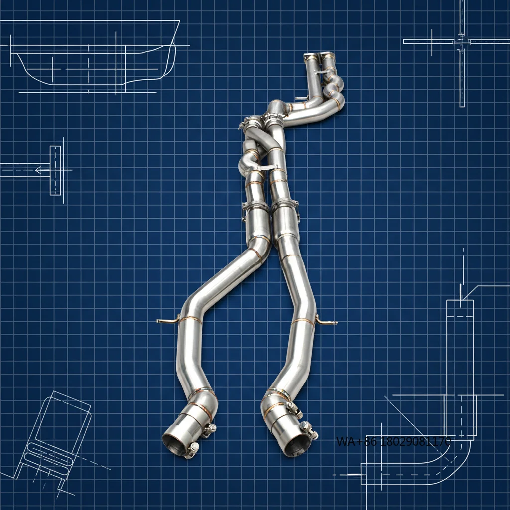 

COC 2.5inch Equal Length Midpipe With Z Pipe for M3/M4 F80/F82/F83 S55 3.0T 2015-2019 Ehxaust System with Resonator