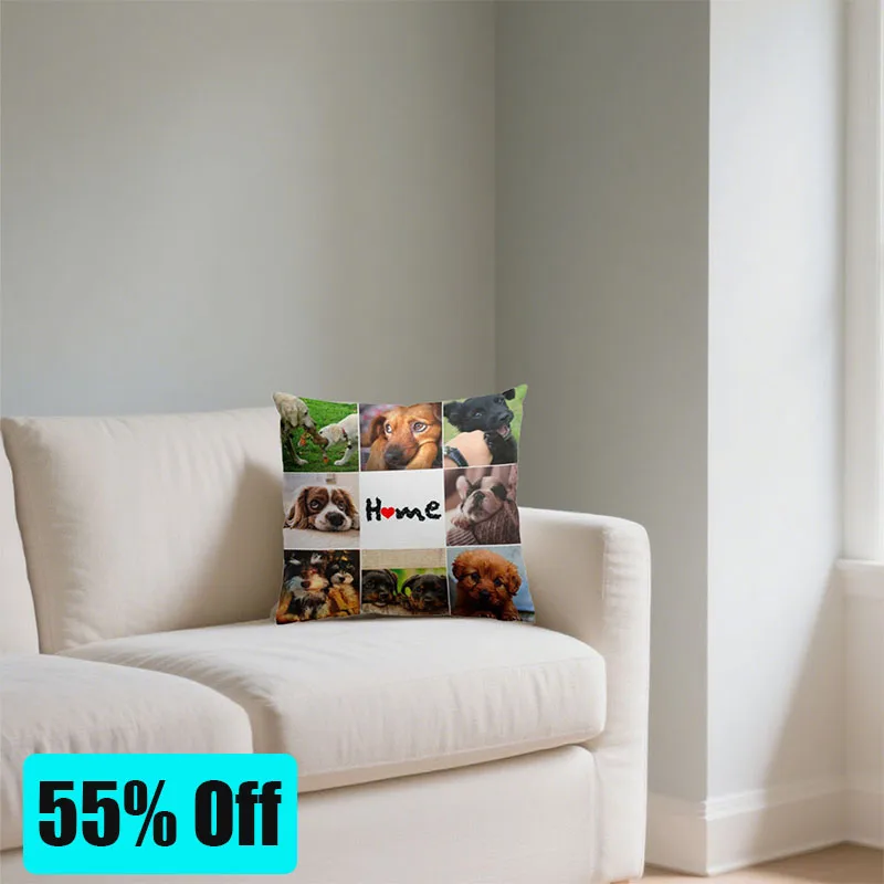 

Personalised Dog Photo Cushion Pet Lover Decor Dog Owner Gift Customised Photo DIY Pet Pillow Birthday Gift Gift For Dog Lover