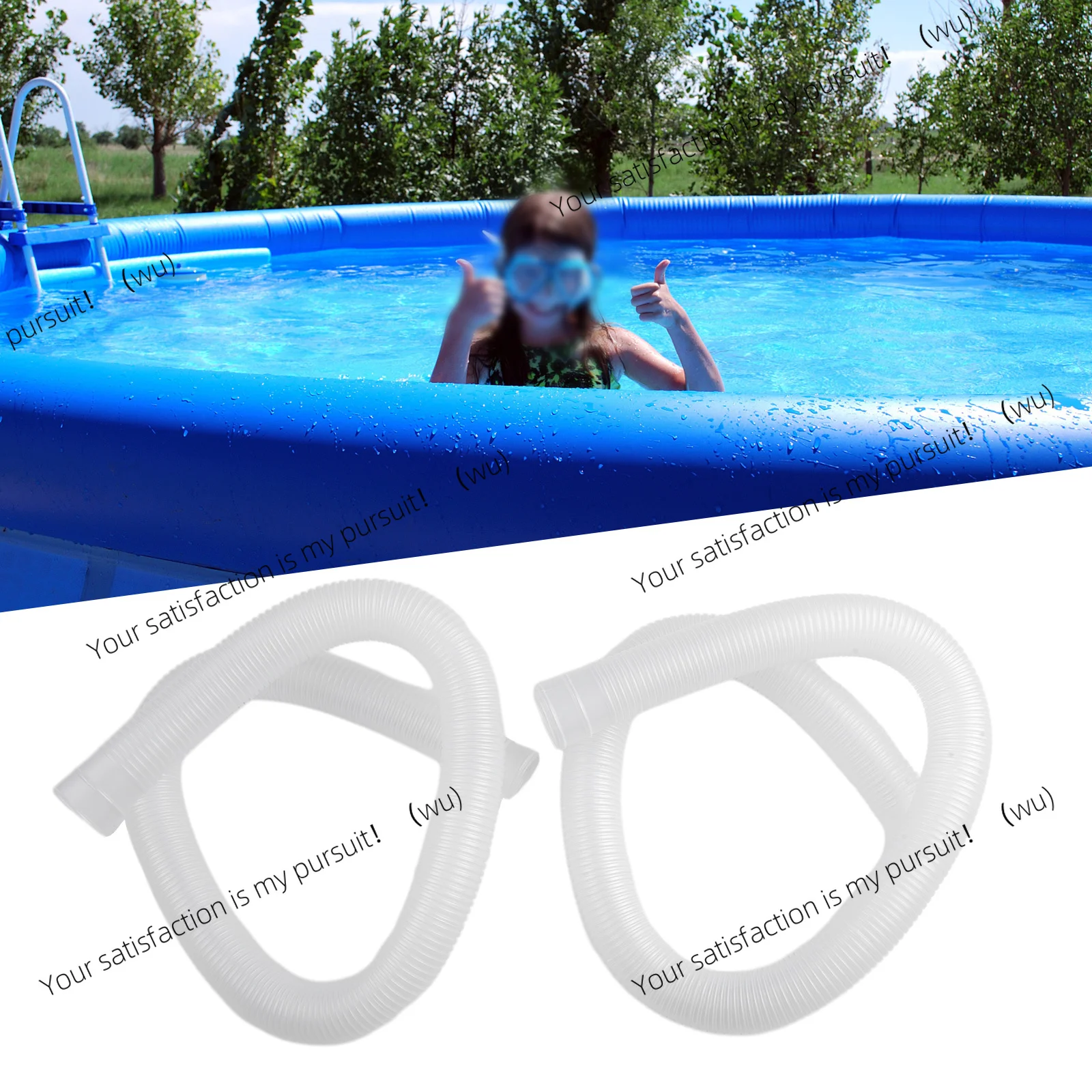 2Pcs Hose Above Ground Pool Pump Replacement For Intex 1-1/4 Inch Accessory 1.25inch Surface Pool Pump Hose Replacement