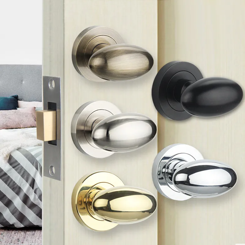 Super Beautiful, Egg-shaped Oval Door Handle,without Lock Body,zinc Alloy,4colors,home Hardware