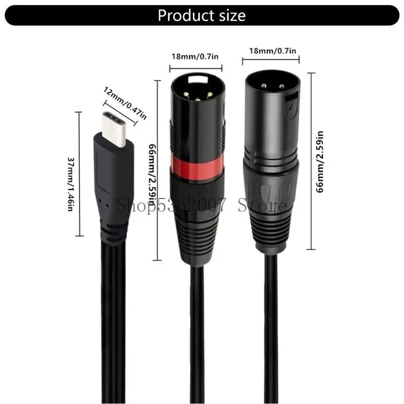 Hifi Type C до 2xlr Убедиковый слуховой кабель с высоким декодированием чипа для усилителей телефона цифровой слуховой кабель