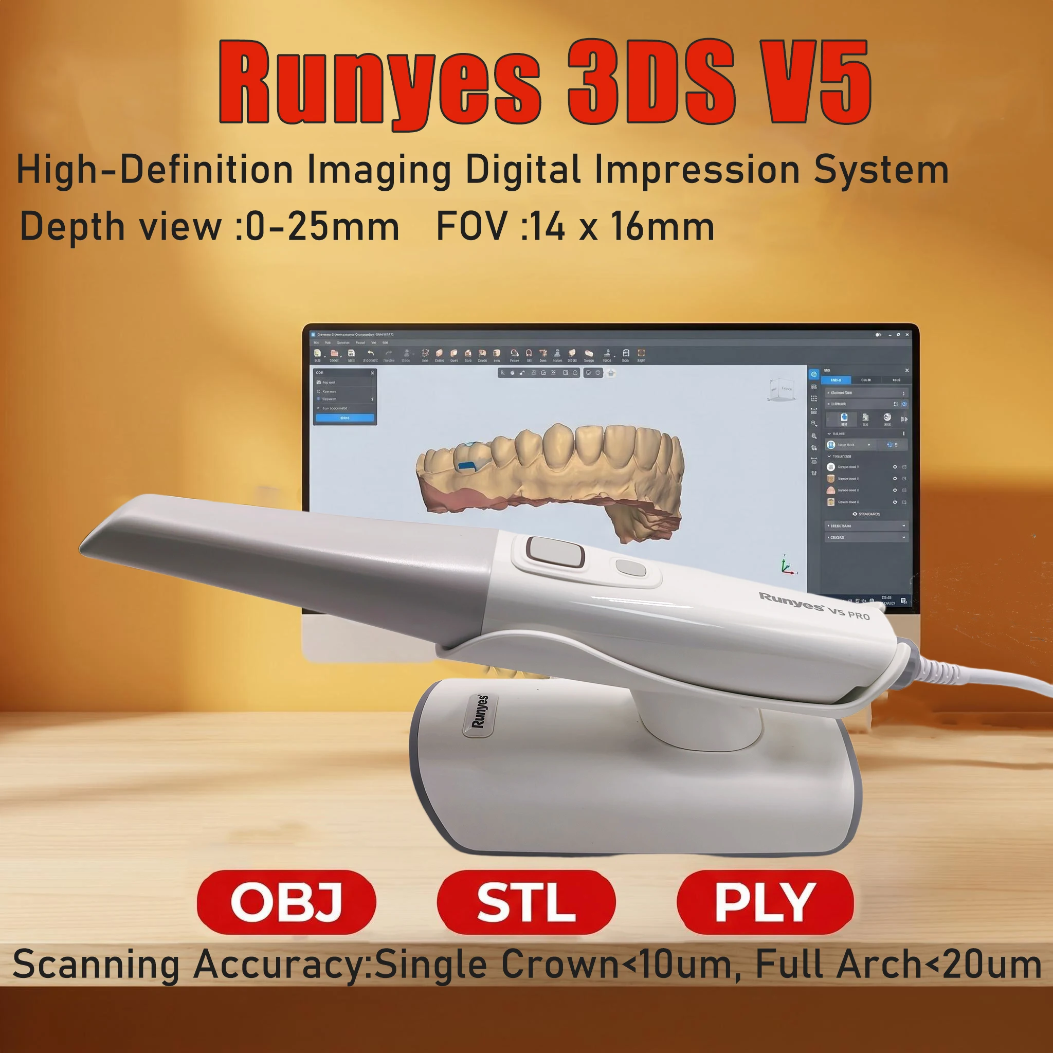 Escáner Intraoral Ruynes V5 2026, Escáner Dental Ultra Rápido, Escaneo a Color Real, Escáner Intraoral Digital 3D, Equipo Dental