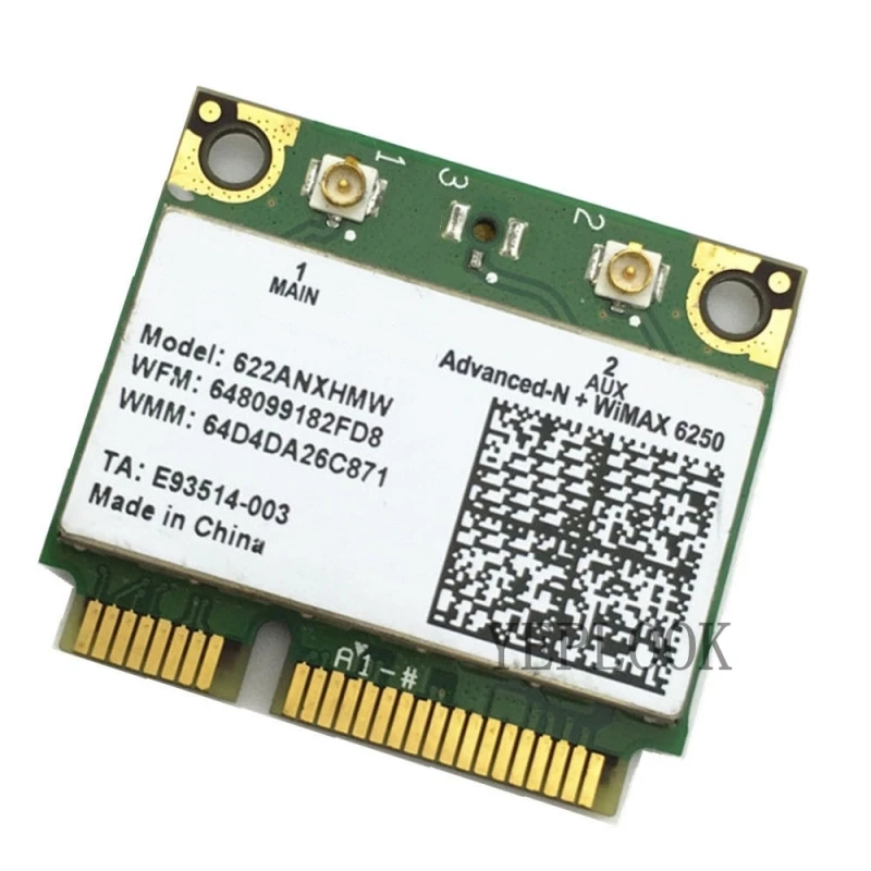 Wifi Card 6250AN Advanced-N 6250 622ANXHMW 300Mbps Dual Band 2.4G/5Ghz 802.11a/b/g/n Mini PCI-E Wireless Network Card