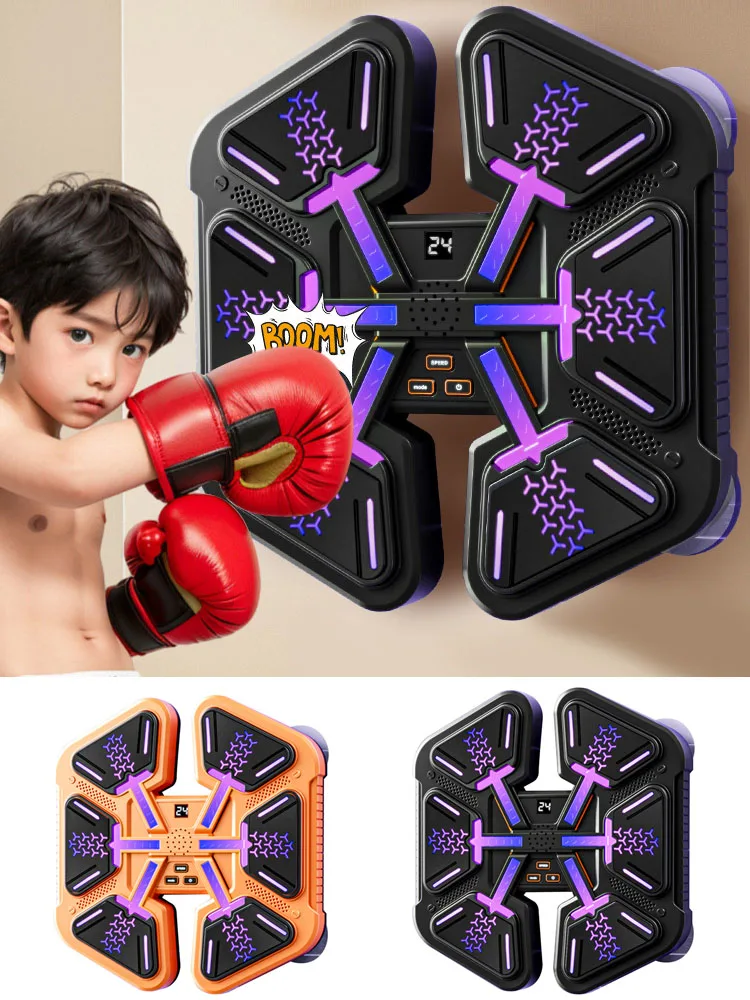 

2024 Smart Music Boxing Machine Adult/Children Sports Fitness Boxing Trainer Home Exercise Response Training Boxing Wall Target