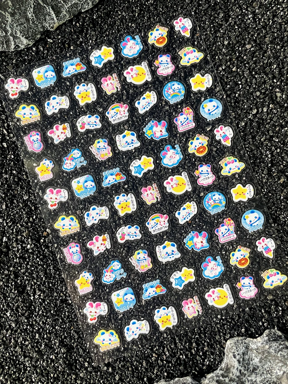 

2026 Cute Animals Little Rabbit Panda Rat Nails Stickers Pink Sweet Diy Luggage Box Scrapbook Self-Adhesive Slider Stickers