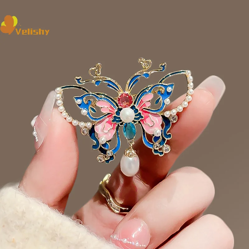 Retro Elegant Butterfly Brooch Women Original Super Beautiful French Corsage Elegant Pin Lovely All Decorative