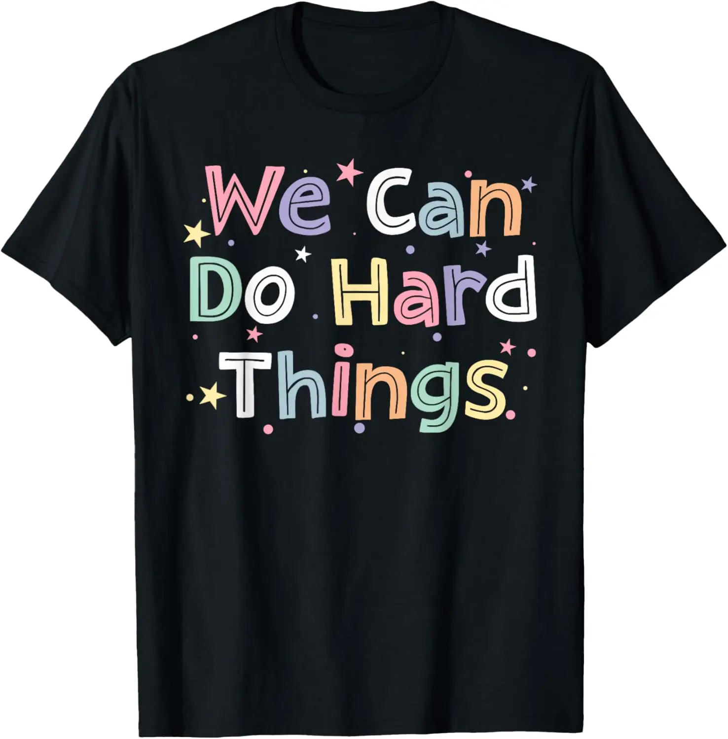 

Retro We Can Do Hard-Things Womens Teacher Back to School T-Shirt