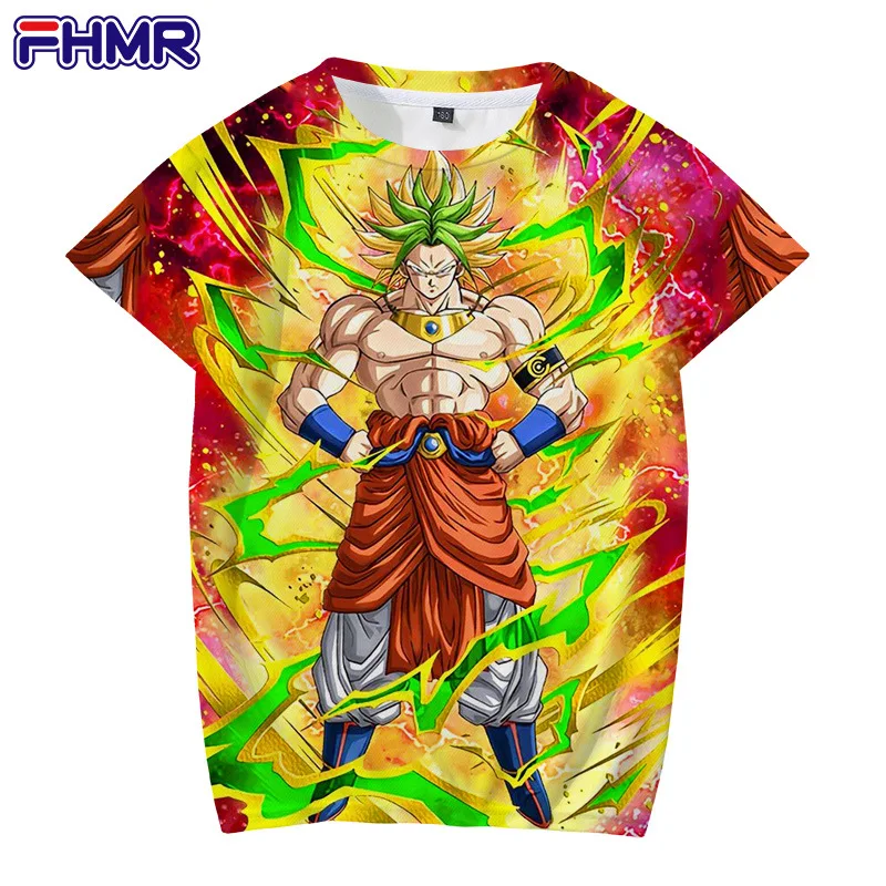 

Anime Summer New Men's and Women's Dragon Ball Hegemony Cartoon Short-sleeved 3DT T-shirt Boys and Girls Trend