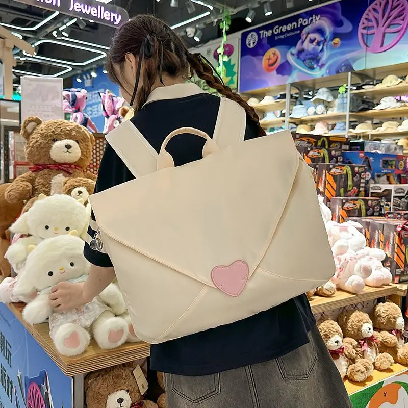 

HAEX Envelope Backpacks Women 2025 Students Large Capacity Laptop Commute Mochilas Para Mujer Casual Crossbody Shoulder Bags