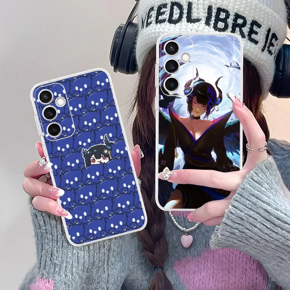 Holo Nerissa Mobile Phone Case for Samsung Galaxy S25 S24 S23 S22 S21Plus FE Ultra Clear Colorful Cover Smartphone Cellphones