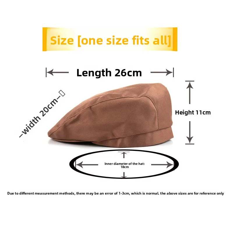 

Unisex Chef Hat Pirate Beret Newsboy Peaked Cap for Hotel Coffee Western Restaurant Waiter Kitchen Workwear