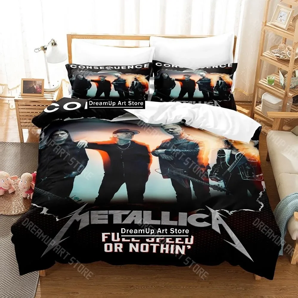 

3D Print Heavy Metal Band M-Metallica Bedding Set Single Twin Full Queen King Size Bed Set Adult Kid Bedroom Duvetcover Set