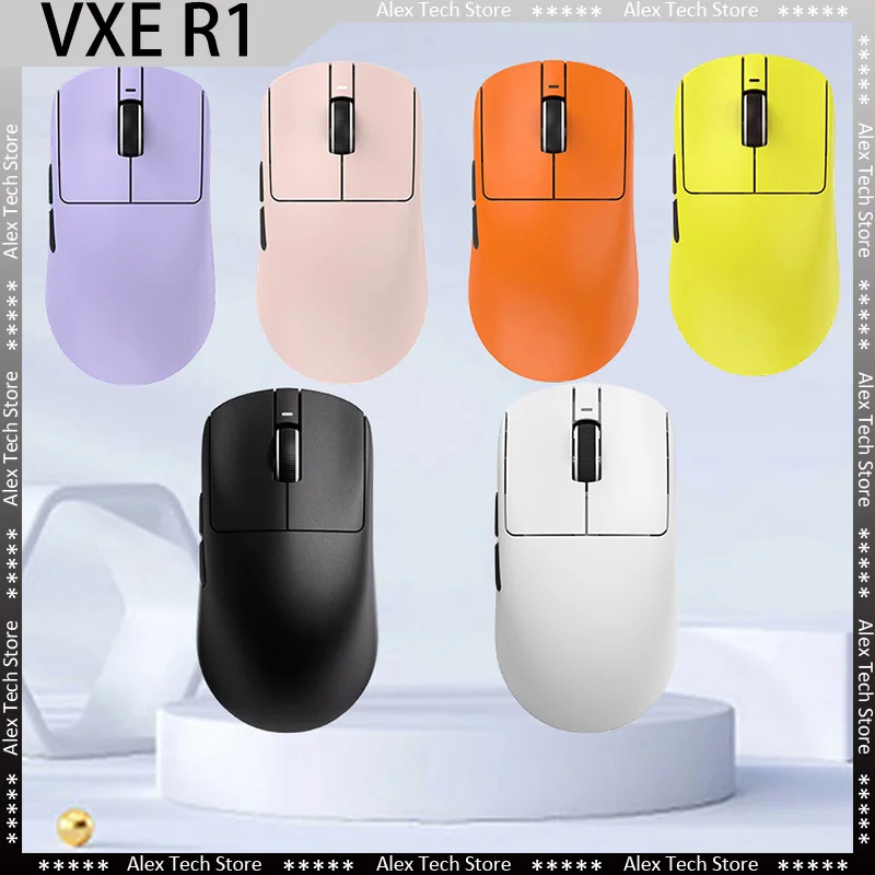 Original VGN VXE Dragonfly R1 Pro Max Wireless Mouse Nordic 52840 Paw3395 Smart Speed X Low Delay Office Gamer PC Gaming Mouse