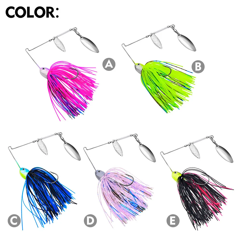 

New Beard Man Lure 13.7G 16.8G tassel sequin anti-sticking Bottom metal bionic Fish bait Sequin lead alloy Composite bait