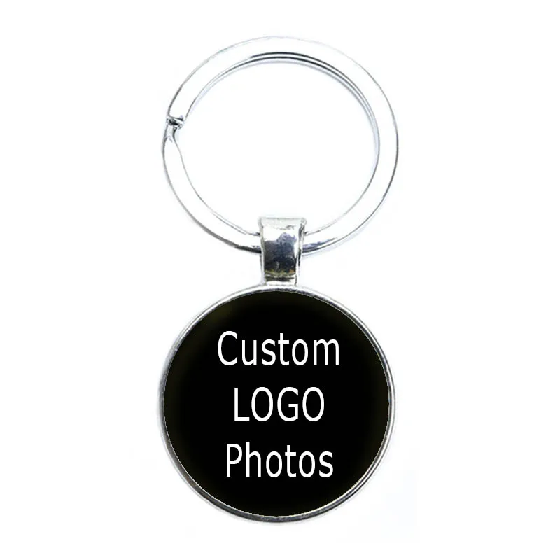 Private Customized Photo Key Chain Barber Logo Customized Company Logo Customized Key Chain Single Side