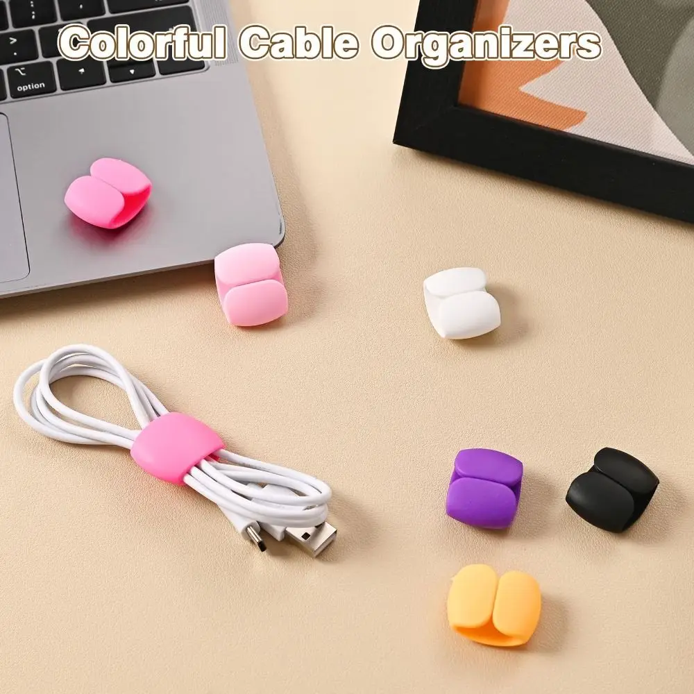 Hot Rubber Cable Winder Clips Multifunction Headset Cable Protector Winder Cord Protector