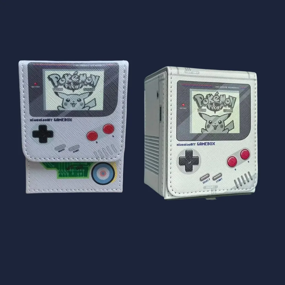 

DIY PTCG Pokemon Gengar Psyduck Giratina Lugia GAMEBOY Retro Brick Games Console Card Storage Box Anime Peripheral Holiday Gift