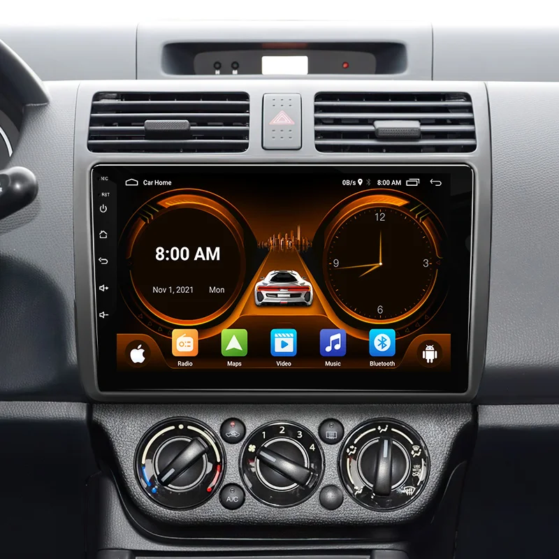 JIUYIN-AI Voice 2 Din Android Auto Radio para Suzuki Swift, Carplay, 4G, multimídia de carro, GPS, Autoradio, 2003-2010