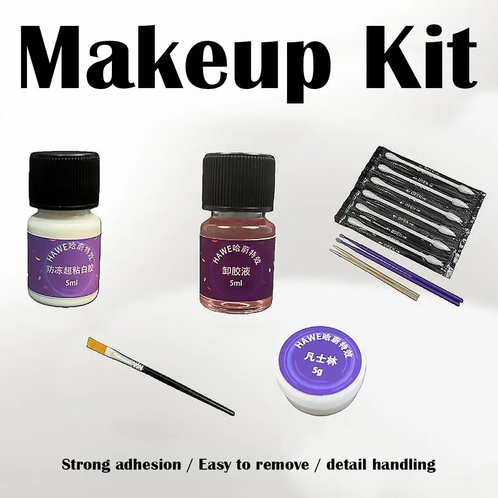 Professional Prosthetic Nose Application Kit Long-Lasting Adhesive And Gentle Glue Remover With Makeup Tools For SFX Makeup