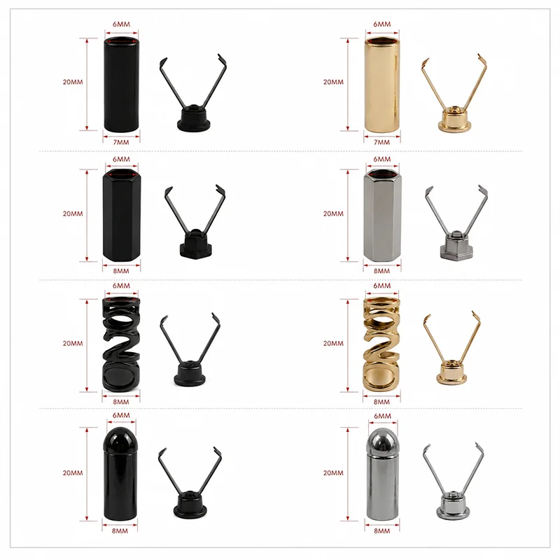 30/50/100Pcs 20mm Metal Cord Ends Stopper Rope Locks Tips for Hoodie Sweater Shoelace Drawstring DIY