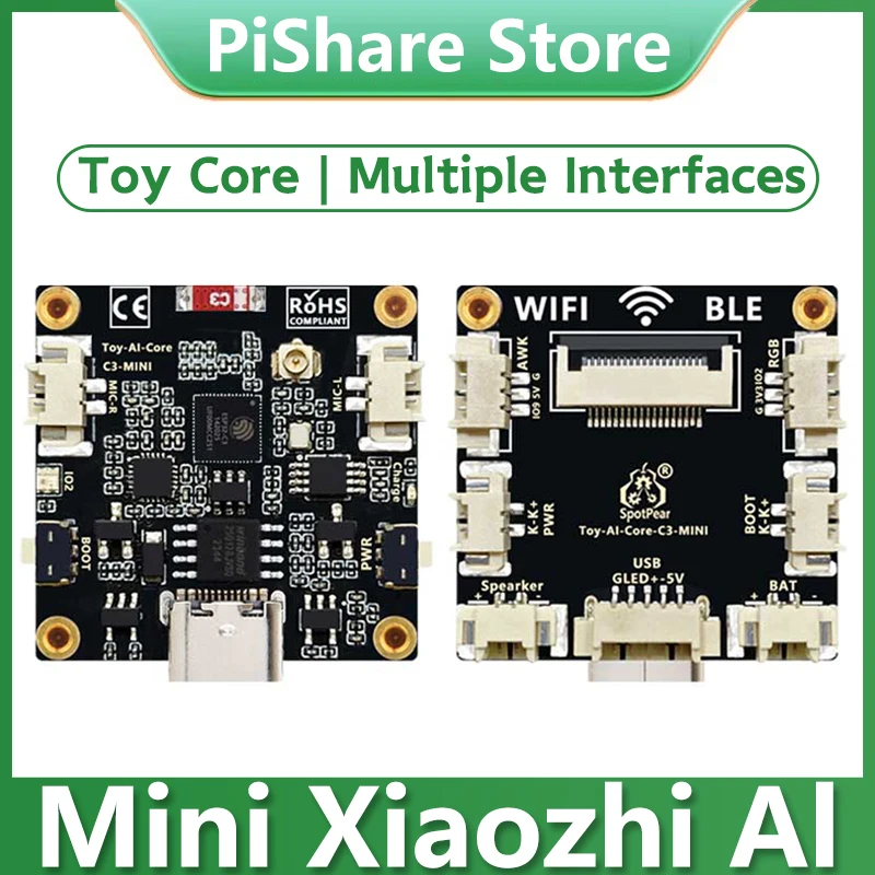 ESP32 C3 مجلس التنمية صوت روبوت صغير AI DeepSeek لعبة دمية الأساسية 1.28 بوصة 1.54 بوصة LCD