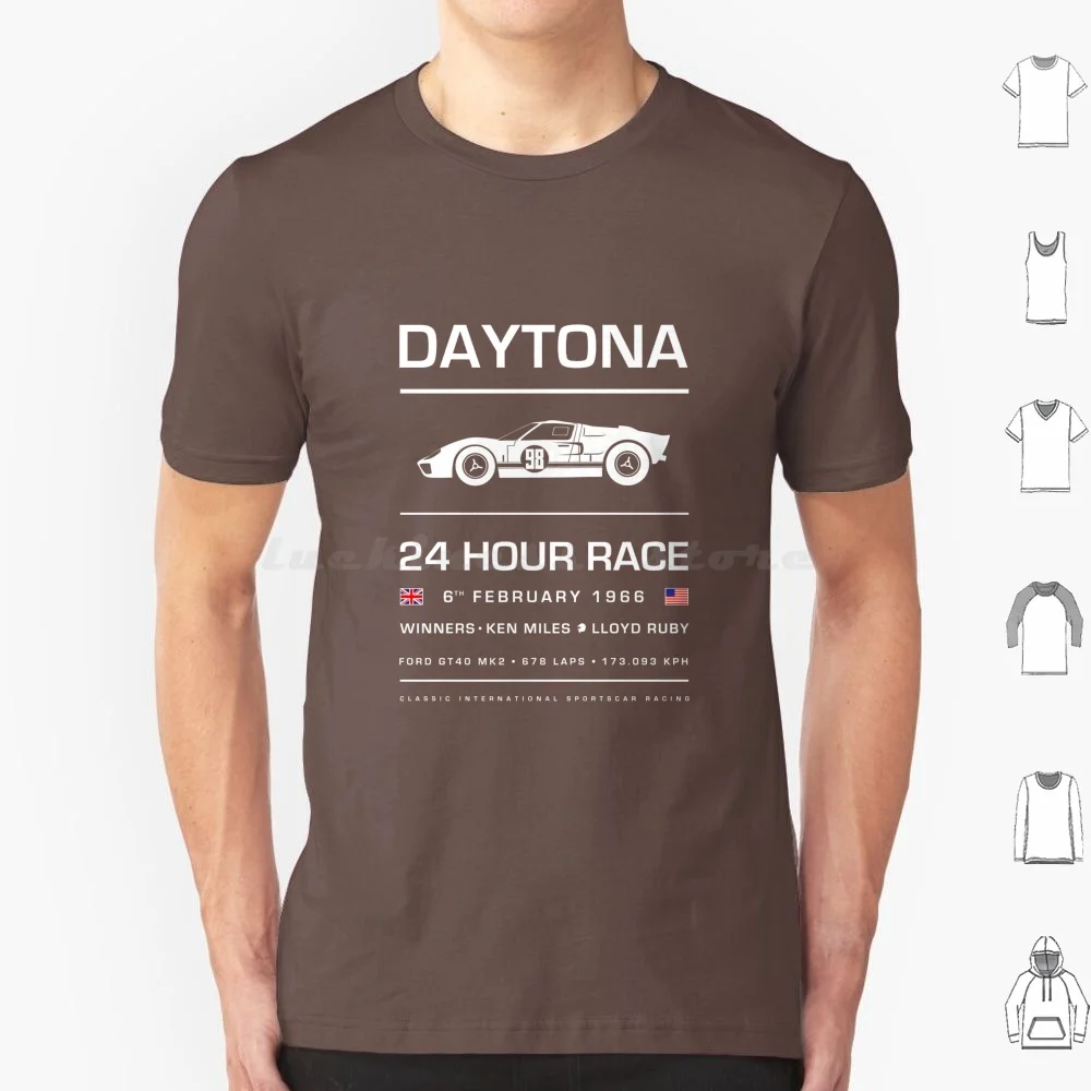 Motorsport Classic Races Daytona 24 Hour Race 1966 T Shirt Cotton Men Women DIY Print Motor Racing Car Racing Motorsport