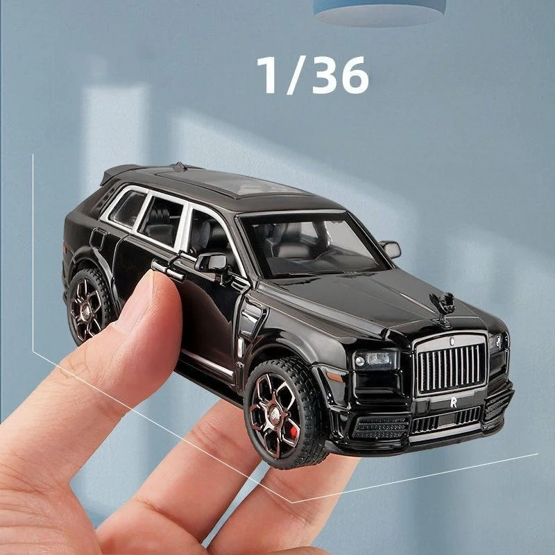 1:36 Cullinan SUV Simulation Alloy Car Model Sound Light Pull back Car Collection Gift Children's Toy