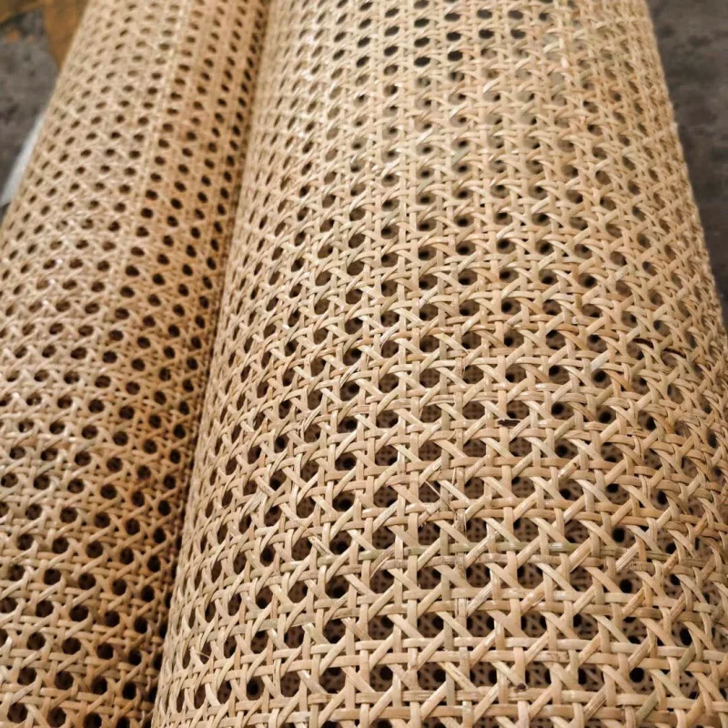 30-55CM Wide Natural Rattan Cane Webbing Sheets Real Indonesia Rattan Roll Wall Decor Furniture Chair Table DIY Repair Material