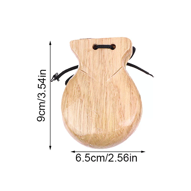 2 pçs tradicional castanet madeira espanhol castanhol dança flamenco castanhol com corda mão clapper crianças instrumento de percussão