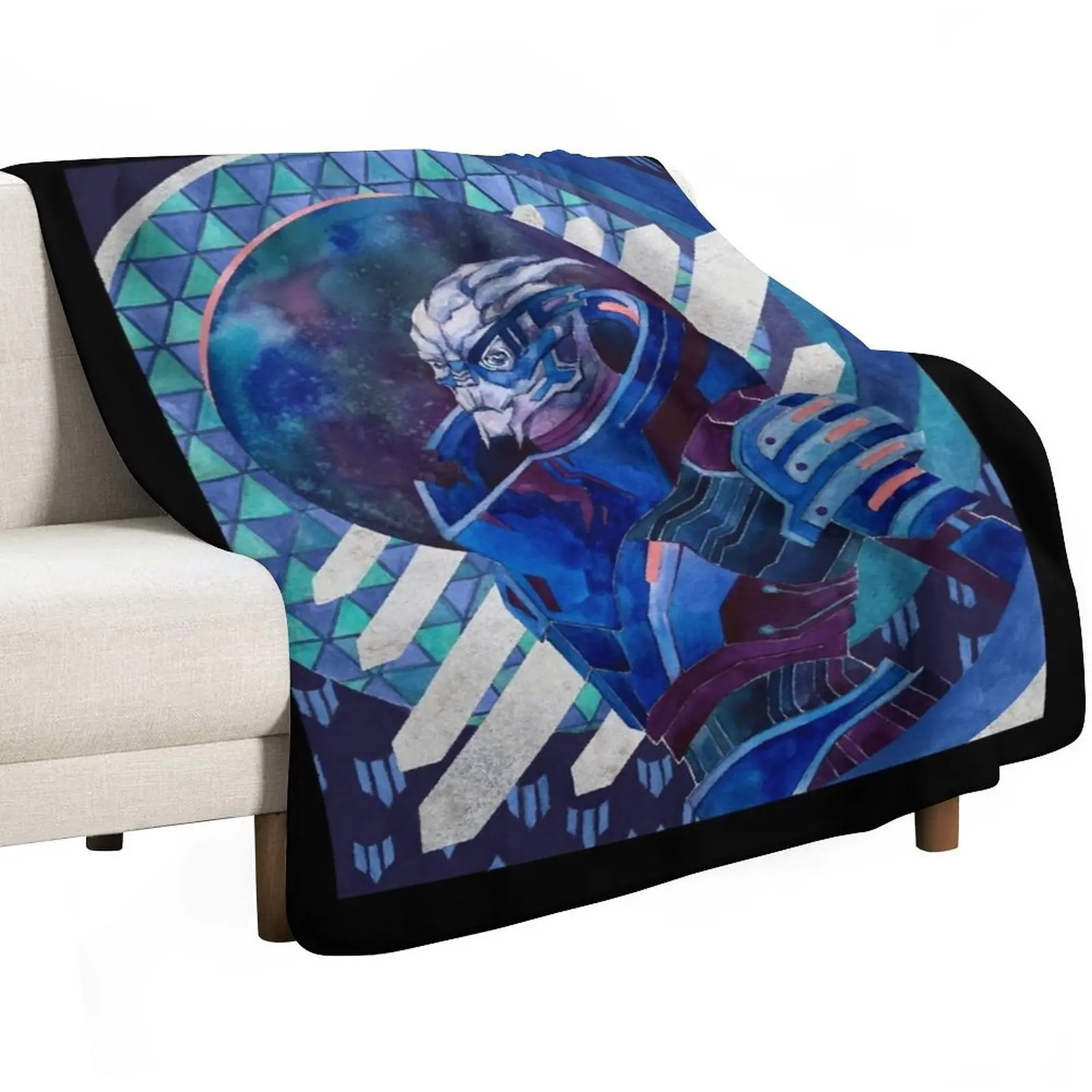 Garrus Vakarian Throw Blanket Furrys Luxury Brand Beautifuls For Decorative Sofa Moving Heavy Blankets