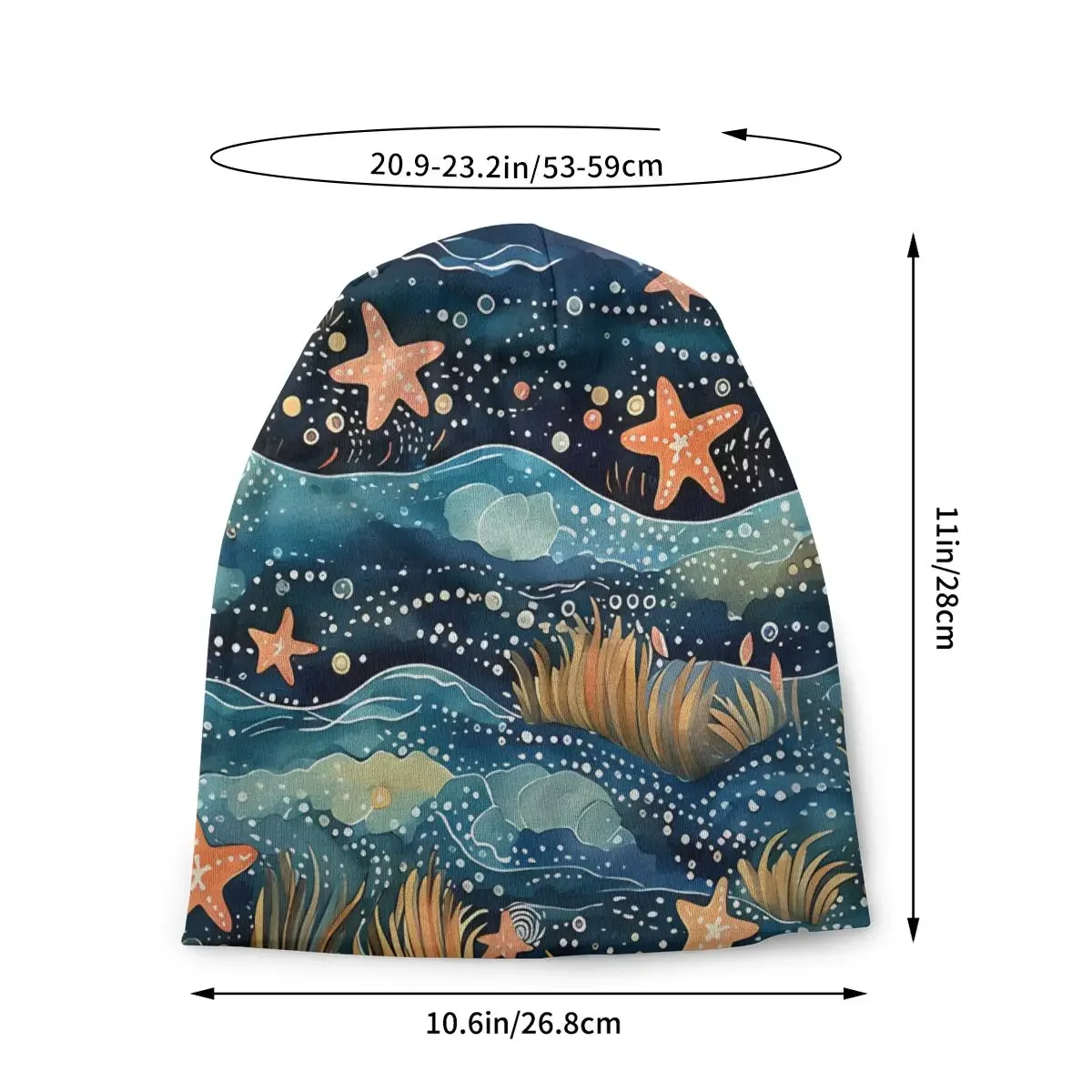 Bonnet Hats Men Women's Thin Skullies Beanies Hat Celestial Marine Serenity Autumn Spring Warm Cap Hip Hop Caps