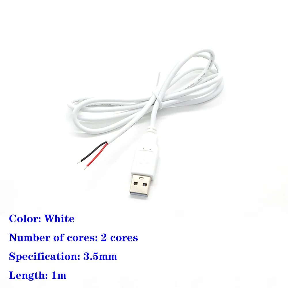 USB 2.0 2-4 Pin  White Male female Jack Connector Cable Power Charge Extension Cable Cord 0.3m//60m/1m/2m Connector Adapter