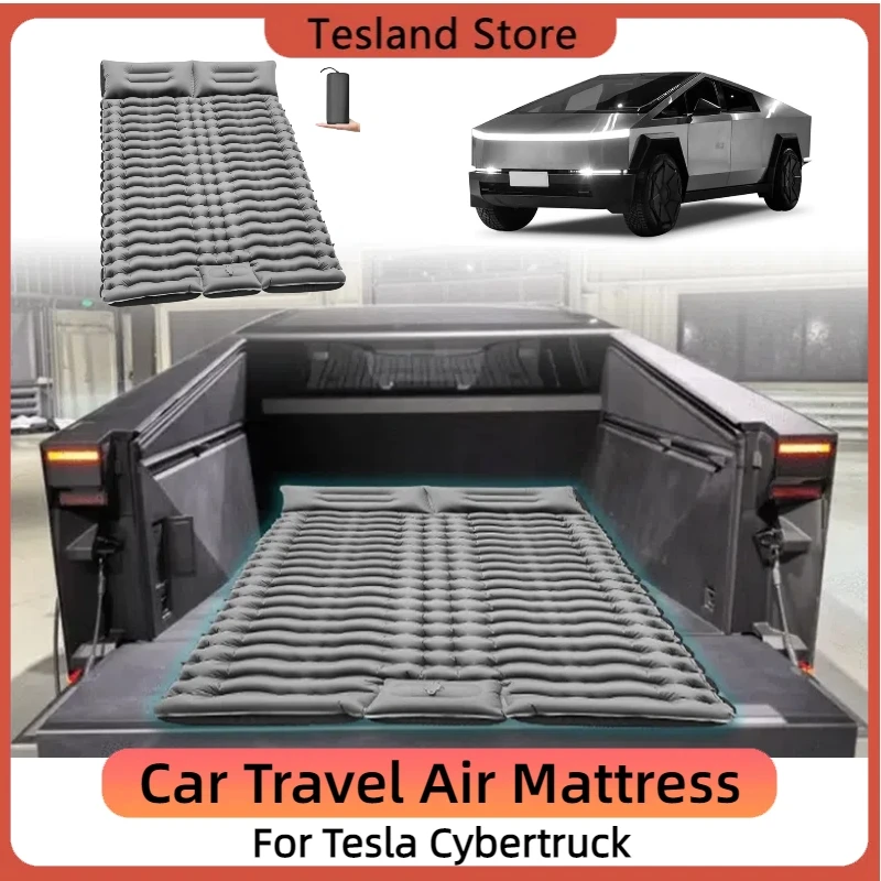 Air Mattress For Tesla Cybertruck 2024 Car Travel Bed With Carry Bag Vacation Camping Sleeping Pad Truck Pickup Accessories