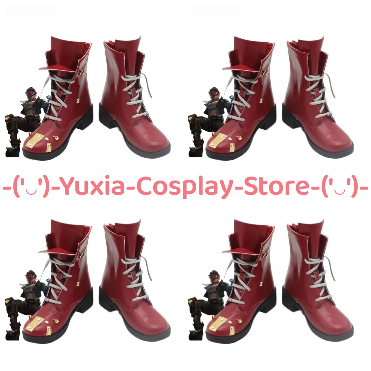 

Юксиакосплей! Arcane Vi обувь для косплея аниме игровой персонаж реквизит ботинки из искусственной кожи Хэллоуин карнавальный костюм для вечеринки