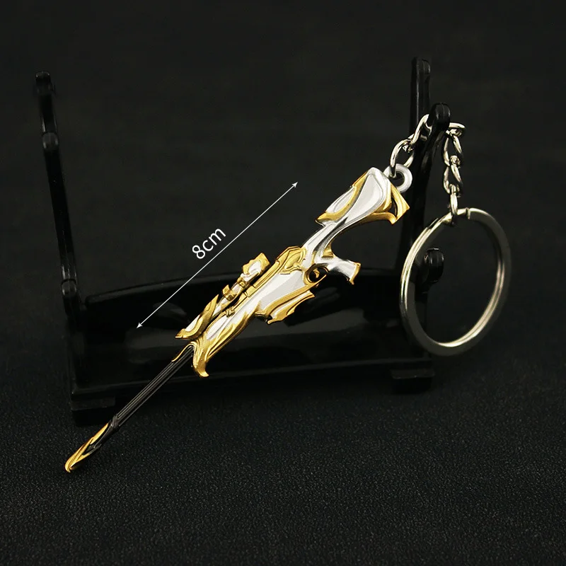 Valorant Weapon Forsaken Gold Operator Keychain 8cm Alloy Metal Game Peripheral Samurai Sword Weapon Model Gifts Toys for Boys