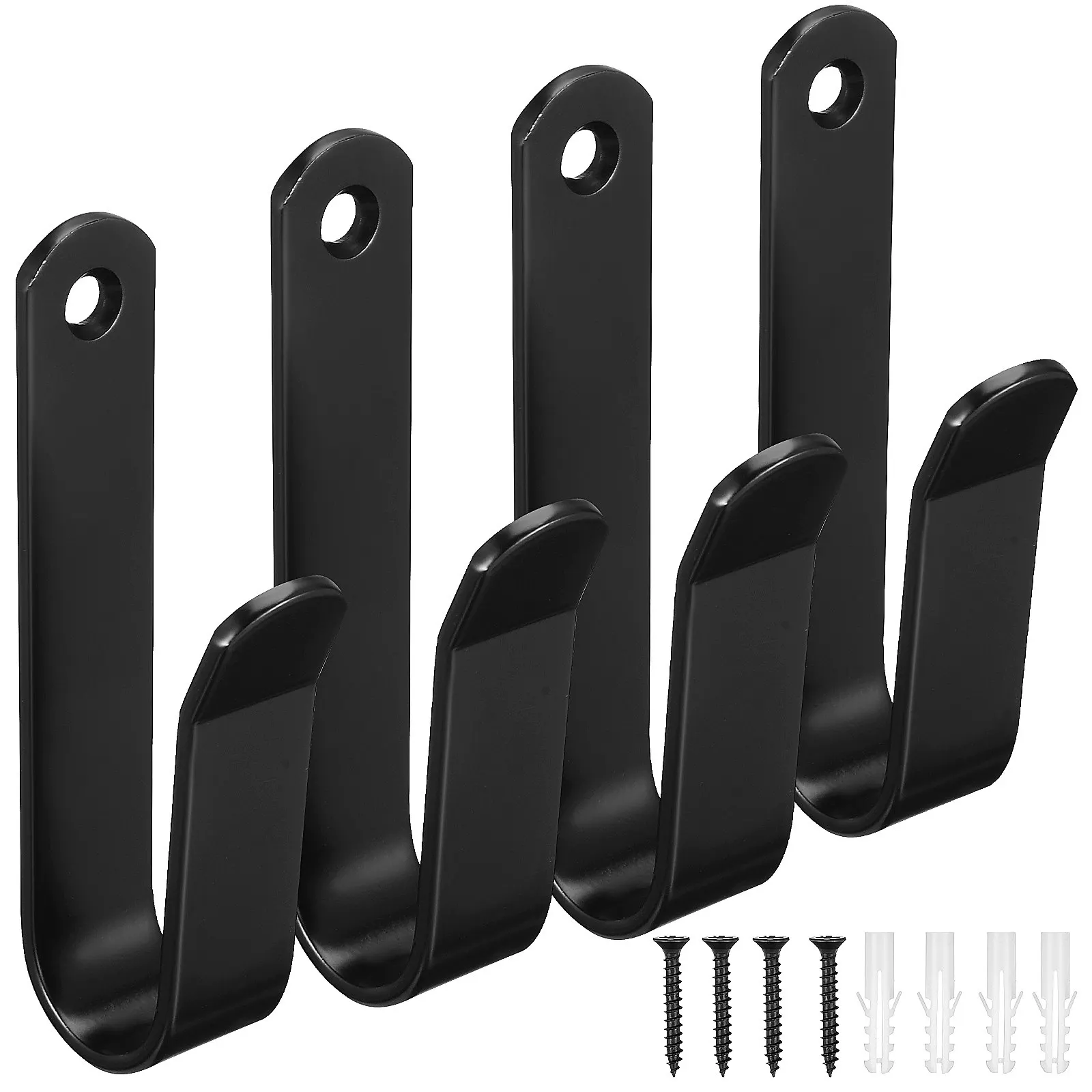 

4Pcs Snowboard Wall Hooks Large U-Shaped Heavy Duty Screw in Storage Rack Organizer Surfboard Skateboard Holder