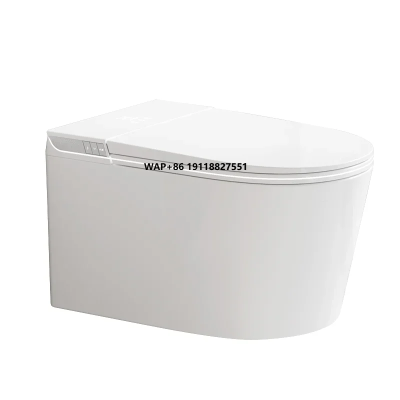 

Wholesale intelligent Water Closet Ceramic Wall Mounted Toilet Instant Heated Seat Remote Control Smart Toilet