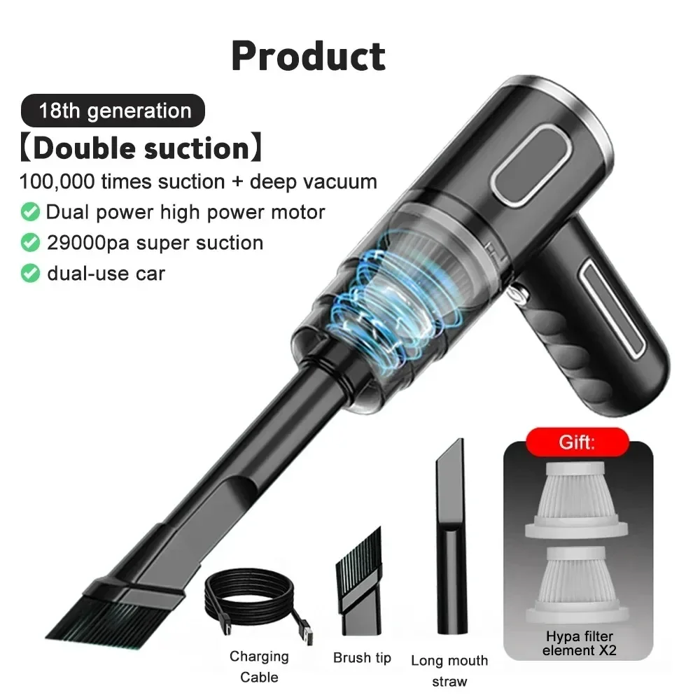 Portable wireless handheld vacuum cleaner, rechargeable power vacuum cleaner for car/office/home