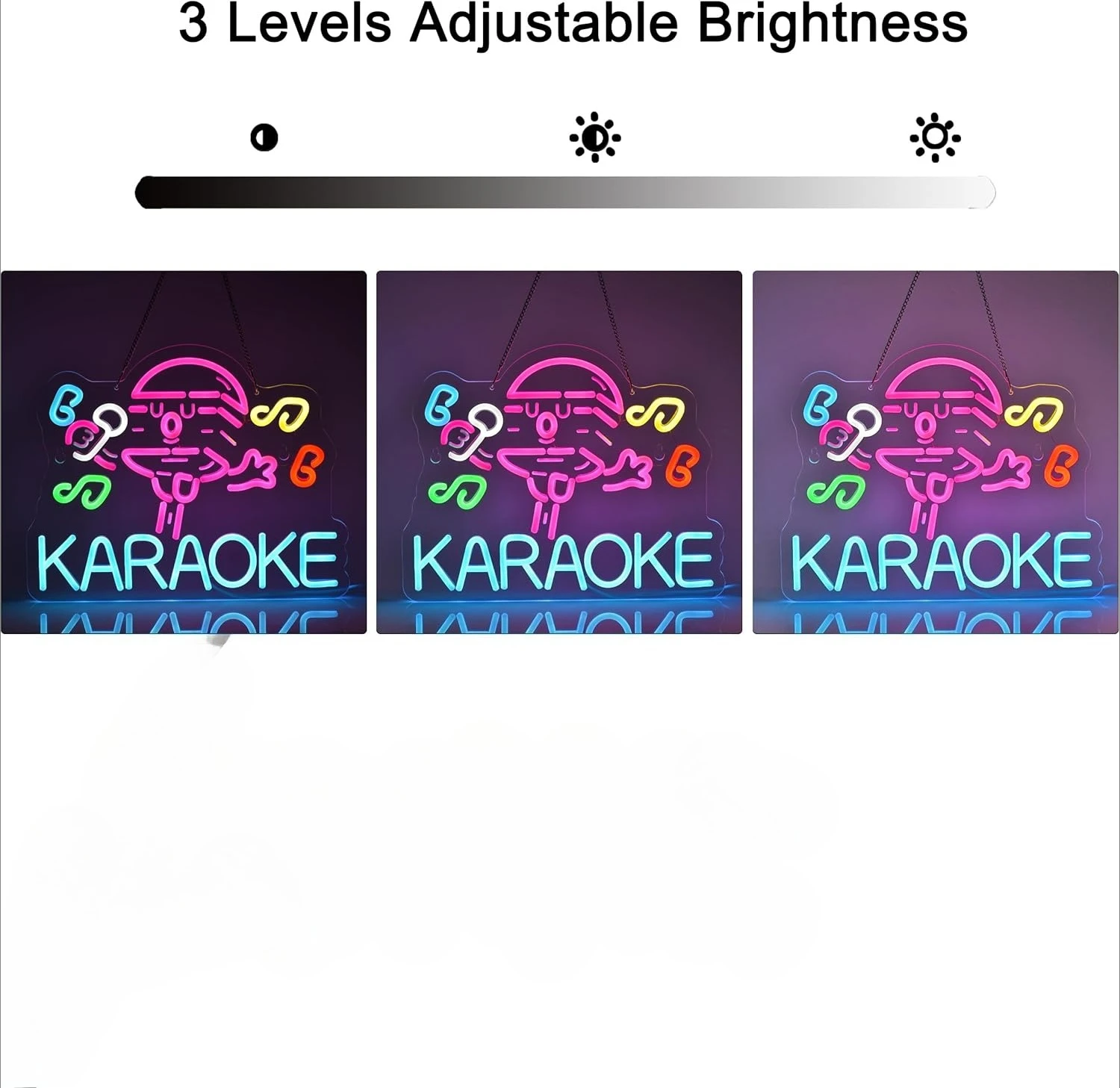 الملونة كاريوكي LED النيون جدار ديكور USB عكس الضوء ضوء النيون ل غرفة الكاريوكي بار KTV حفلة الأسرة صالة حفلة إضاءة زينة #4