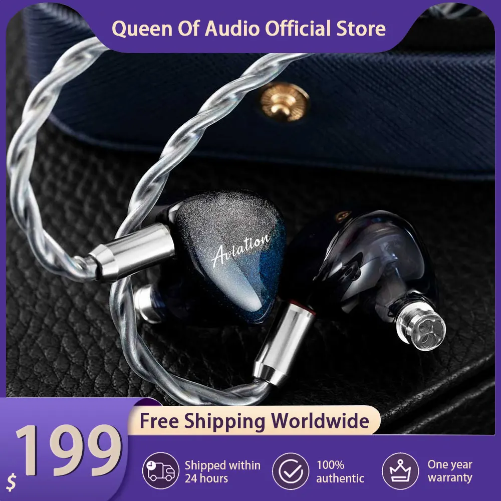 Наушники-вкладыши QoA Aviation IEMs с 3 драйверами Knowles BA+1 DD, гибридные, мониторные, кабель 0.78мм 2pin, HiFi для прослушивания музыки