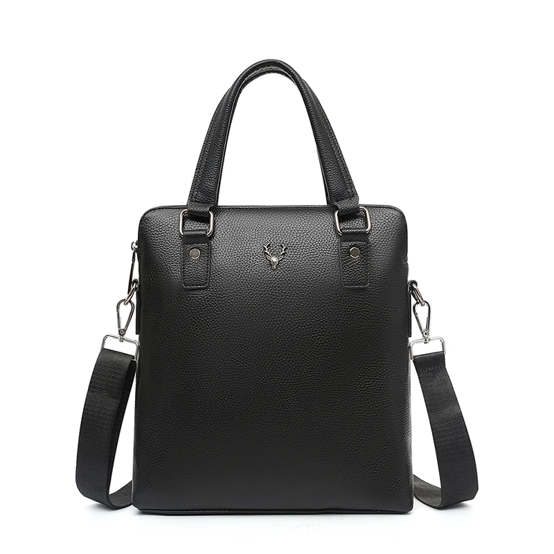 

2025 New Luxury Cow Genuine Leather Business Men's Briefcase Male Briefcase Shoulder Bag Men Messenger Bag Tote Computer Bags
