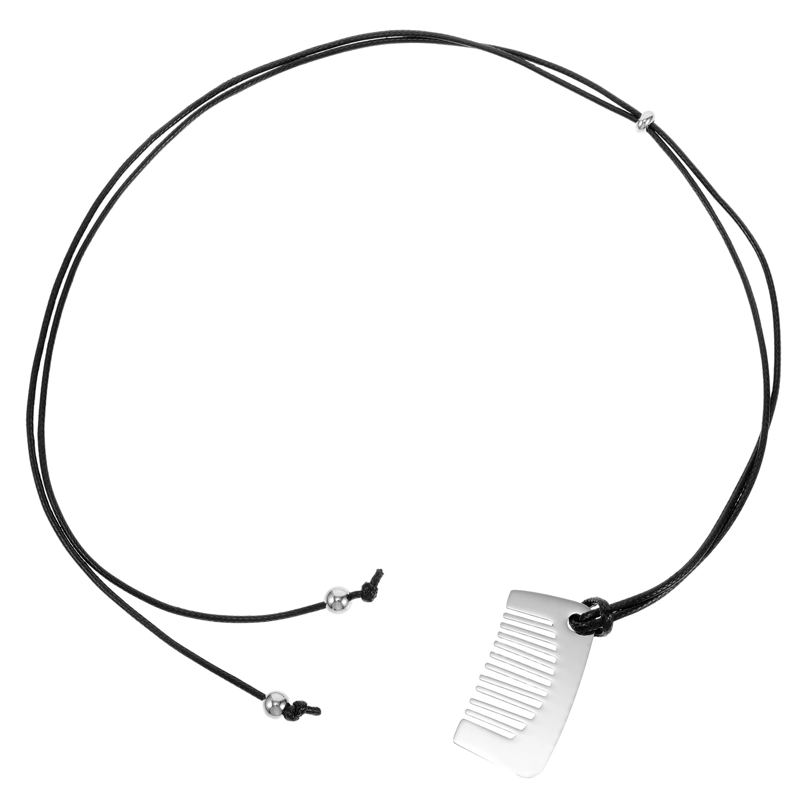 

Elegant Comb Titanium Steel Bead For Women Men Unique Choker Chain Fashionable Sweater Accessory Pendant Daily Wear