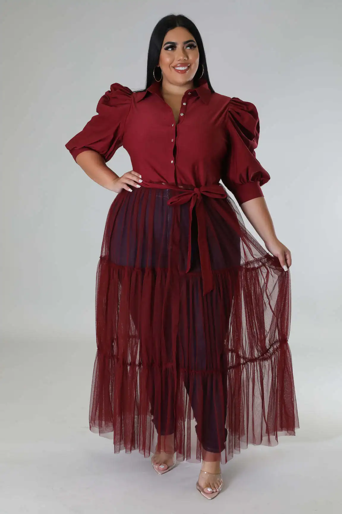 XL-5XL Dashiki African Dresses for Women African Women Short Sleeve Solid Color Polyester Long Dress Maxi Dress Party Dress